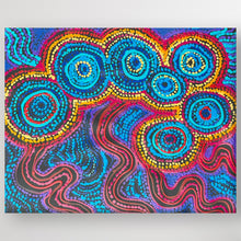 Load image into Gallery viewer, "Seven Sisters" original Aboriginal painting by Rhoda Tjitayi, 54cm x 44cm - authentic Indigenous Australian artwork
