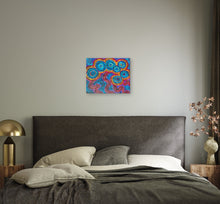 Load image into Gallery viewer, "Seven Sisters" by Rhoda Tjitayi - wall display view of original Aboriginal artwork
