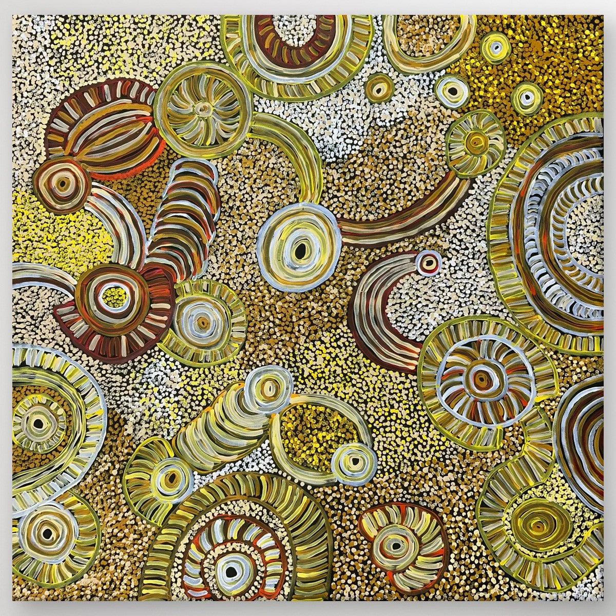 Kuru Ala by Sallyanne Roberts, original Aboriginal painting 118cm x 117cm
