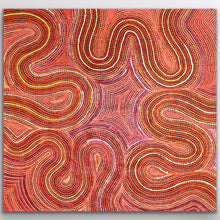 Load image into Gallery viewer, Sand Dunes Tali by Gwenda Turner Nungurrayi 118x112cm Aboriginal painting of Central Desert sand dunes
