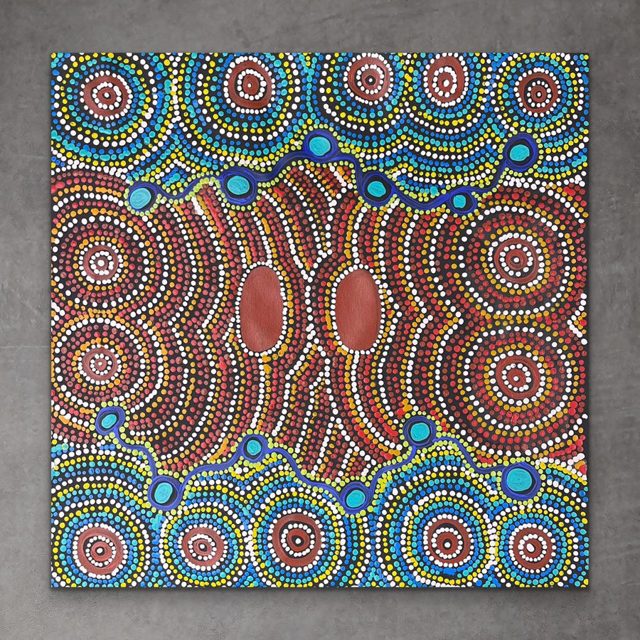"My Country" original Aboriginal painting by Sandra Adamson Original Painting, 73cm x 75cm - authentic Indigenous Australian artwork