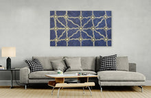 Load image into Gallery viewer, "Rock Holes" by Sandra Price displayed on wall - original Aboriginal painting, 150cm x 95cm
