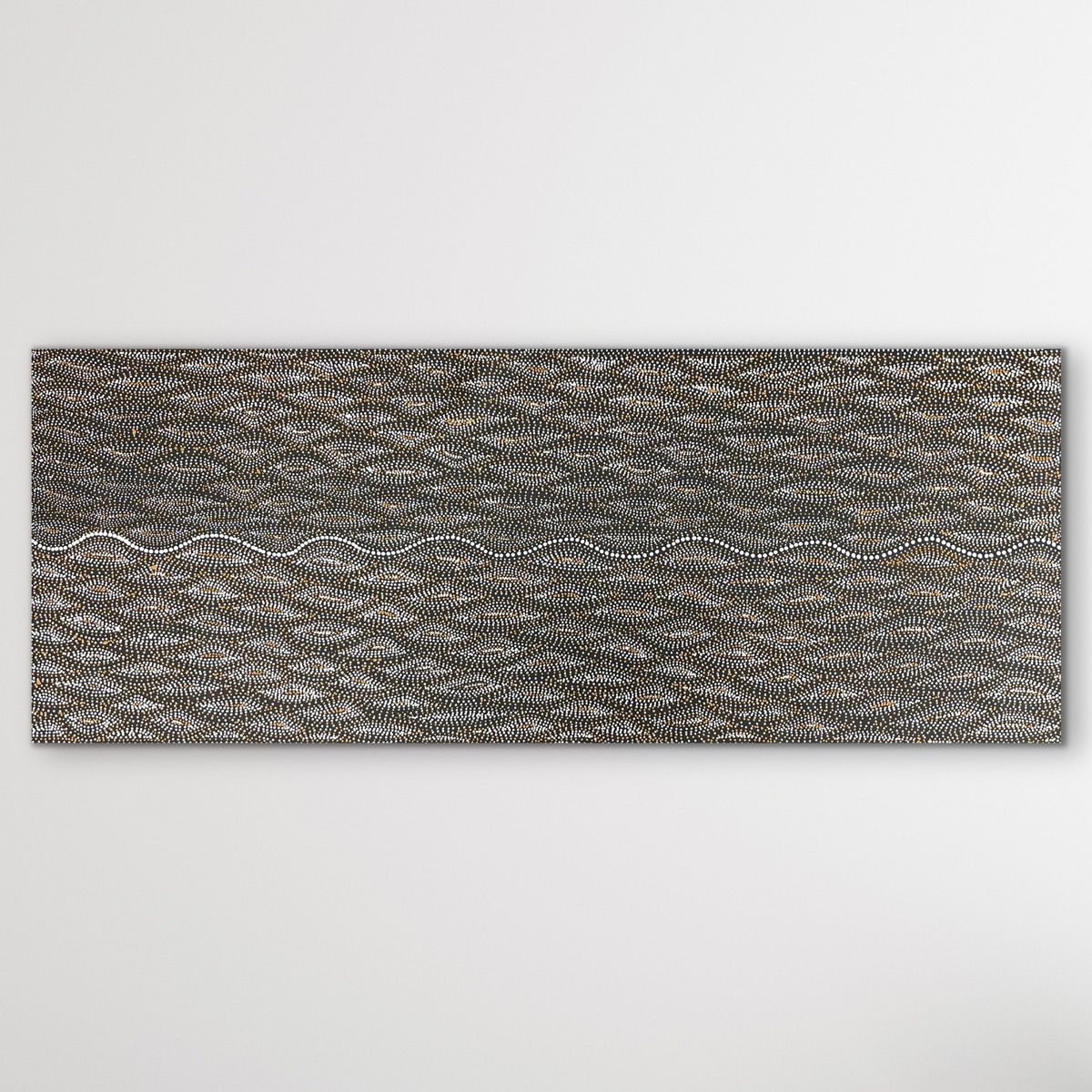Seed Dreaming Aboriginal painting by Marshall Jangala Robertson 180cm x 70cm, large Indigenous dot art seed dreaming