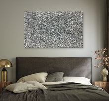 Load image into Gallery viewer, "Medicine Leaves" by Sharon Numina - alternate wall display view, 149cm x 91cm
