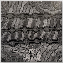Load image into Gallery viewer, "Spirit Man" original Aboriginal painting by Stephen Martin Pitjara, 100cm x 100cm - authentic Indigenous Australian artwork
