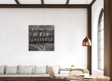 Load image into Gallery viewer, "Spirit Man" by Stephen Martin Pitjara displayed on wall - original Aboriginal painting, 100cm x 100cm
