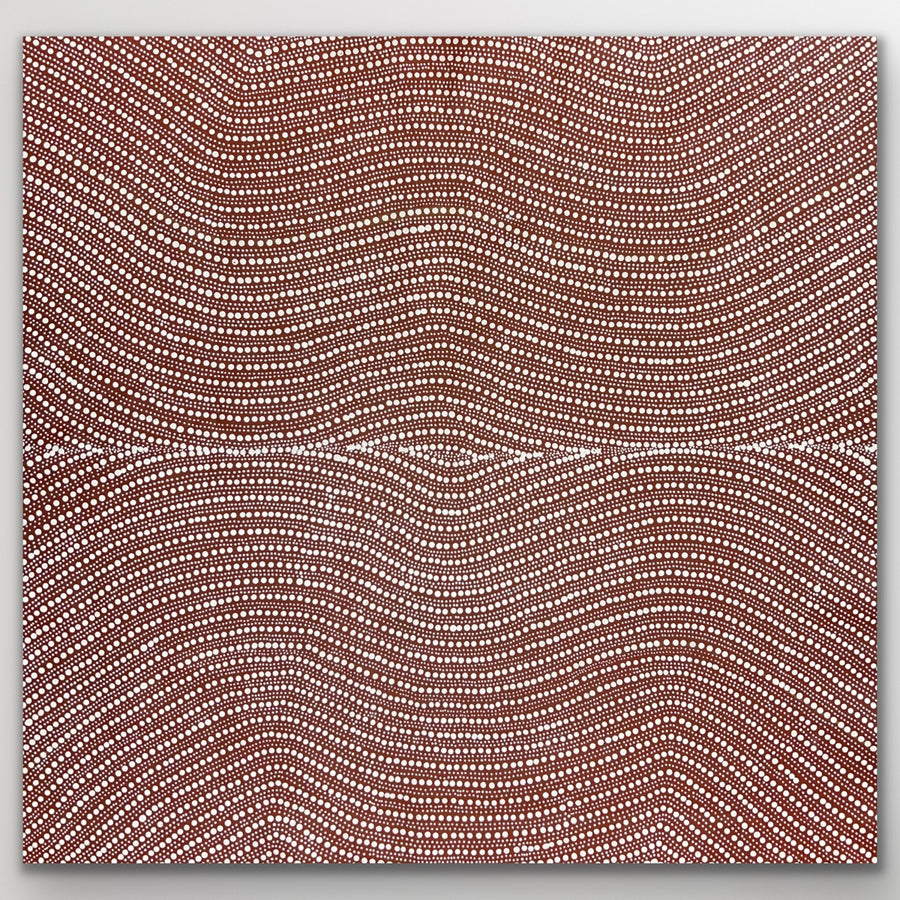 Bush Onion painting by Tansy Martin 120 x 115 cm Aboriginal art canvas depicting bush tucker story