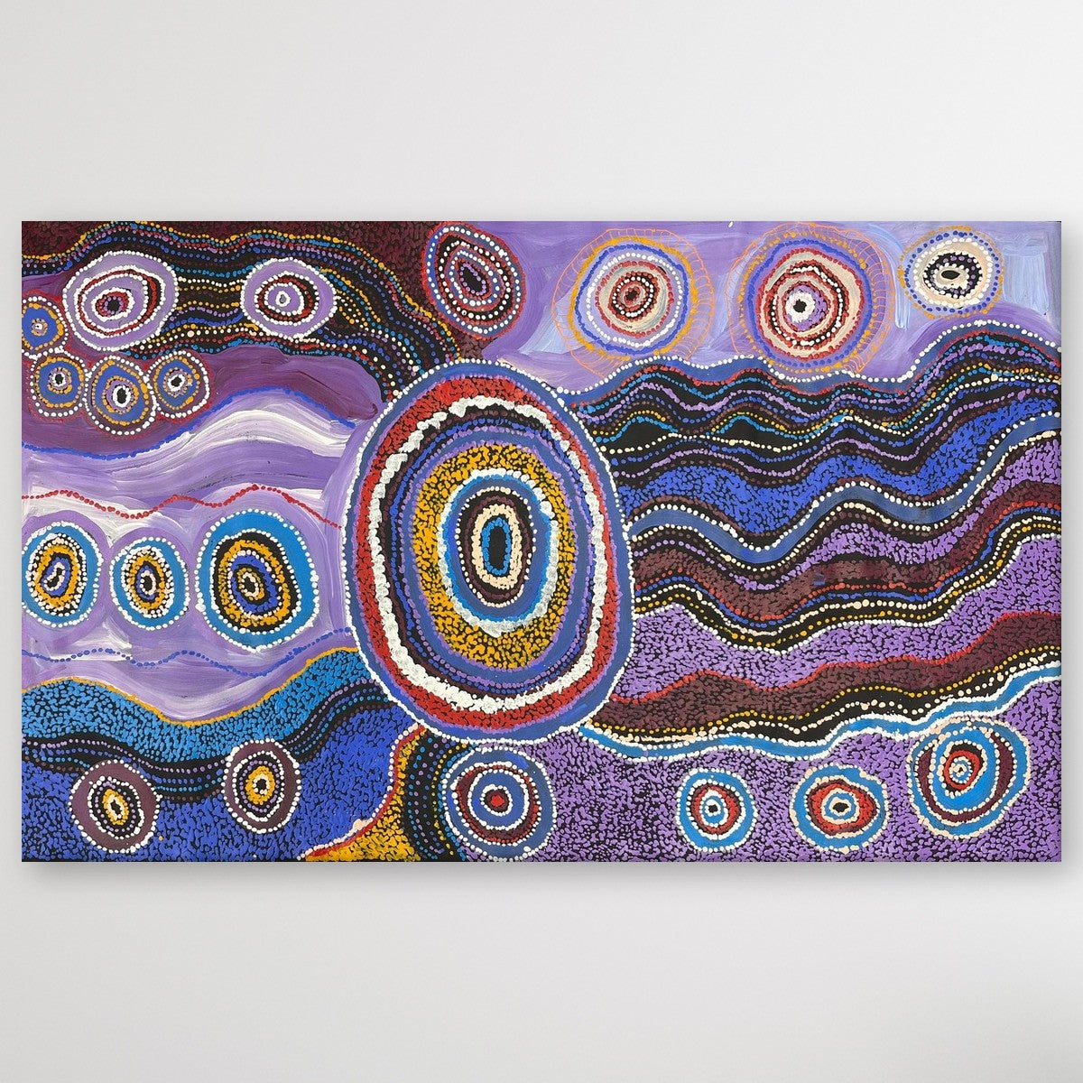 "Seven Sisters Dreaming" original Aboriginal painting by Tanya Brady, 146cm x 90cm - authentic Indigenous Australian artwork