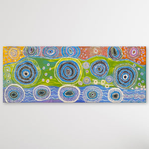 "Seven Sisters Dreaming (Kungkarangkalpa Tjukurpa)" Tanya Brady 199cm x 78cm