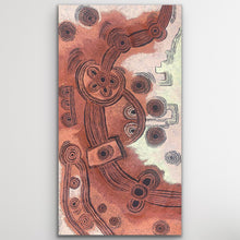 Load image into Gallery viewer, "Minyma Malilu" by Teresa Baker - detail view of Aboriginal painting, 143cm x 77cm
