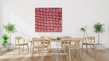 Load image into Gallery viewer, "Tingari" by Thomas Tjapaltjarri in minimalist interior - original Aboriginal painting, 96cm x 87cm
