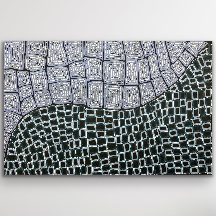 Tingari painting by Walala Tjapaltjarri and Thomas Tjapaltjarri 150cm x 96cm