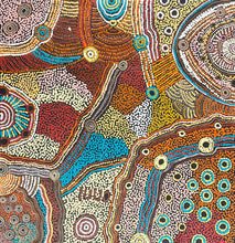 Load image into Gallery viewer, "Minyma Kutjara" original Aboriginal painting by Cassyanne Woods, 89cm x 86cm - authentic Indigenous Australian artwork
