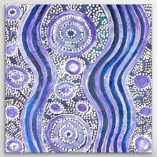 Load image into Gallery viewer, "Water Dreaming" original Aboriginal painting by Maureen Nampijinpa Hudson, 41cm x 40cm - authentic Indigenous Australian artwork
