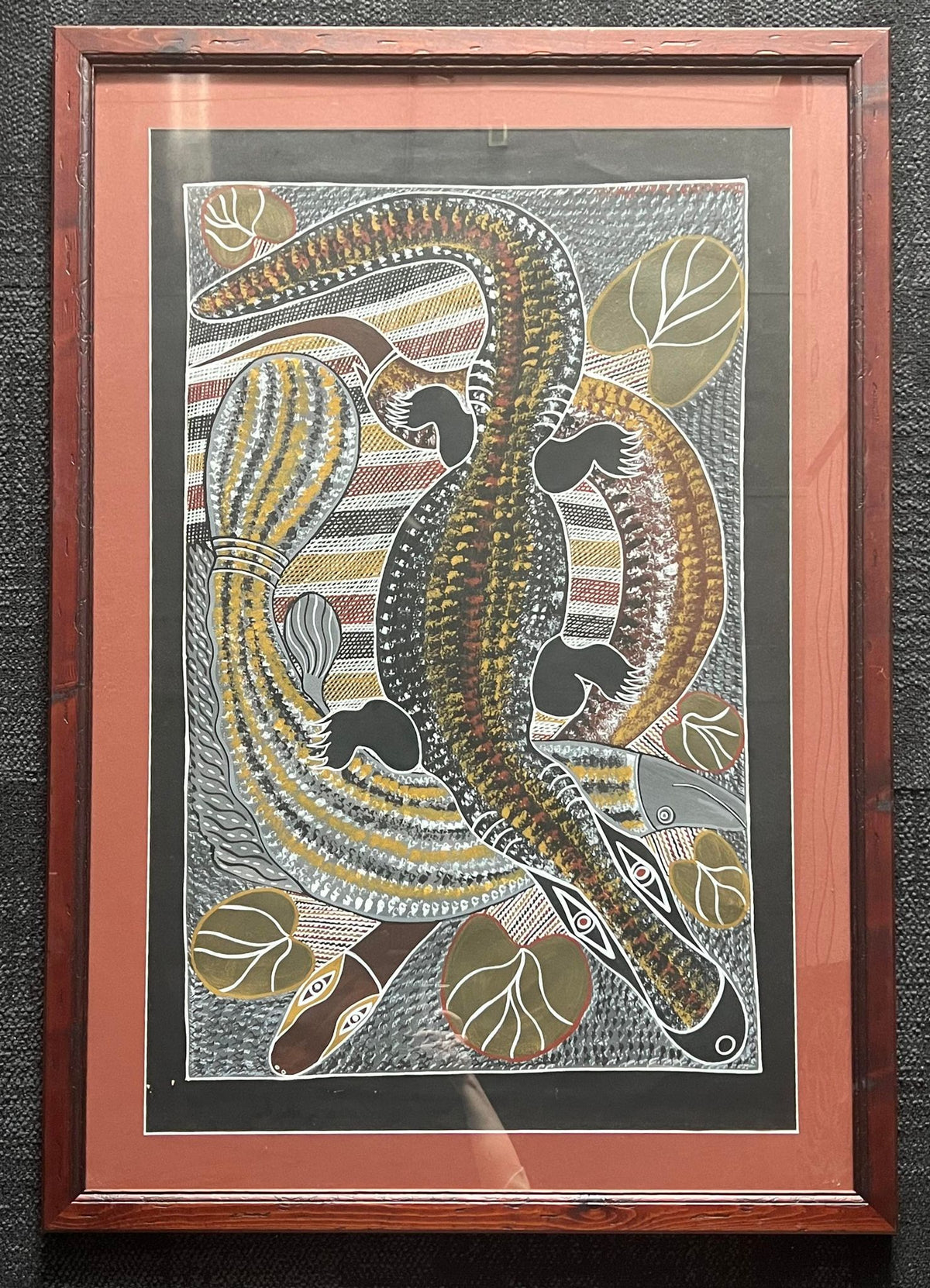 Original Arnhem land painting Framed (Pick up only) 8