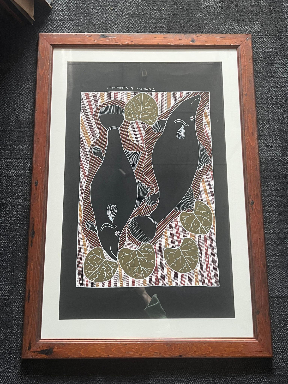 Original Arnhem land painting Framed (Pick up only) 9