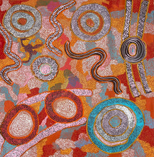 Load image into Gallery viewer, &quot;Pupu (Waterholes)&quot; Joanne Ken 95cm x 96cm
